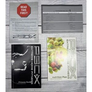 P90X Extreme Home Fitness 12 DVD Disc Set Nutrition & Fitness Guide Open Box